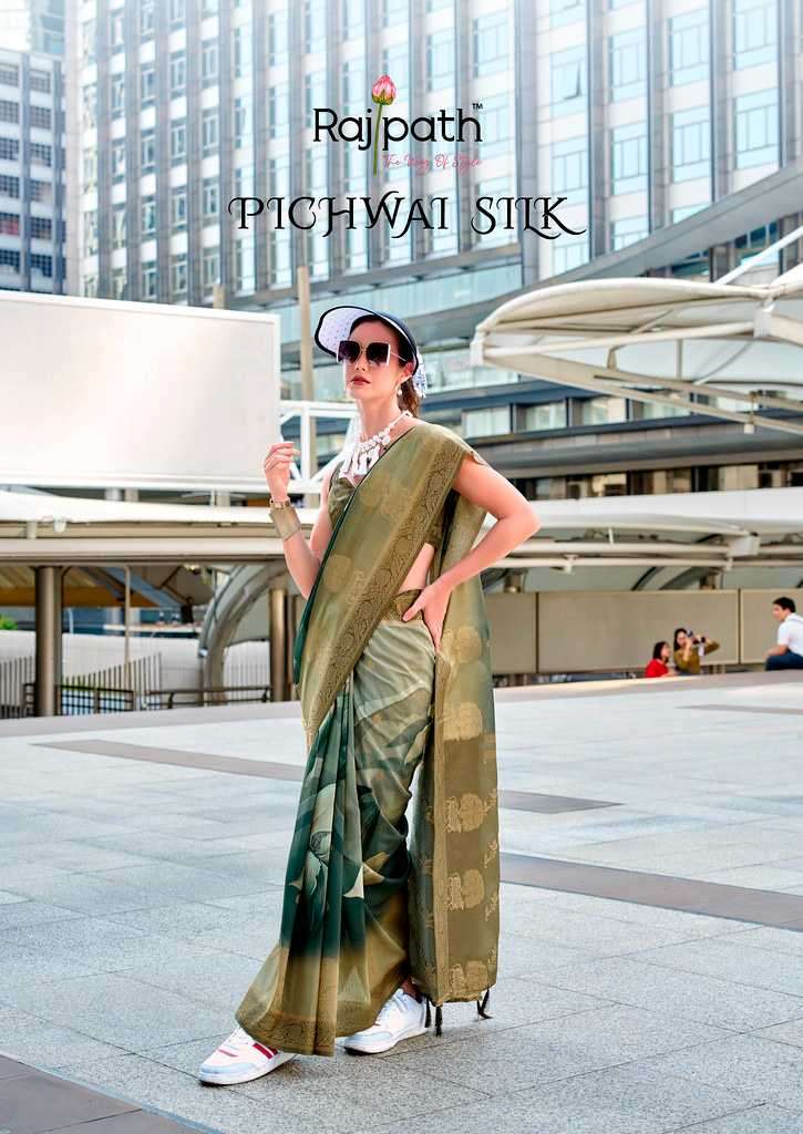 RAJPATH PICHWAI SILK PRINTED SAREE CATLOG WHOLESALER