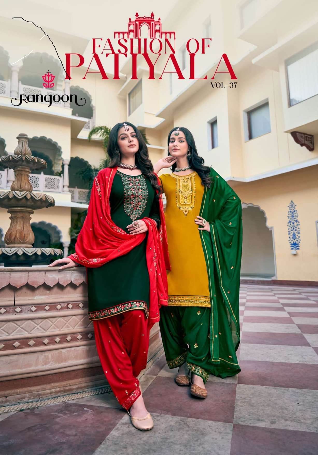 RANGOON PATIYALA VOL37 JAM SILK READYMADE PATIYALA SUIT WHOLESALER