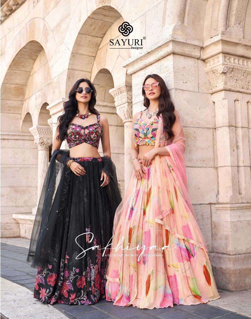 SAYURI SAKHIYAA CHINON READYMADE LEHENGHA CHOLI WHOLESALE COLLECTION 