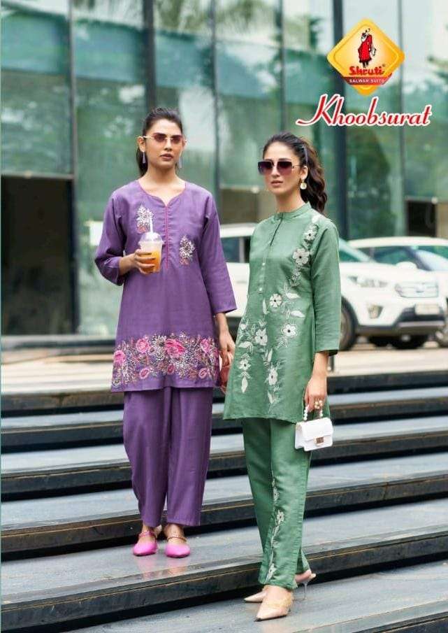 SHRUTI SUITS PRESENTS KHOOBSURAT CO-ORD SET  WHOLESALE