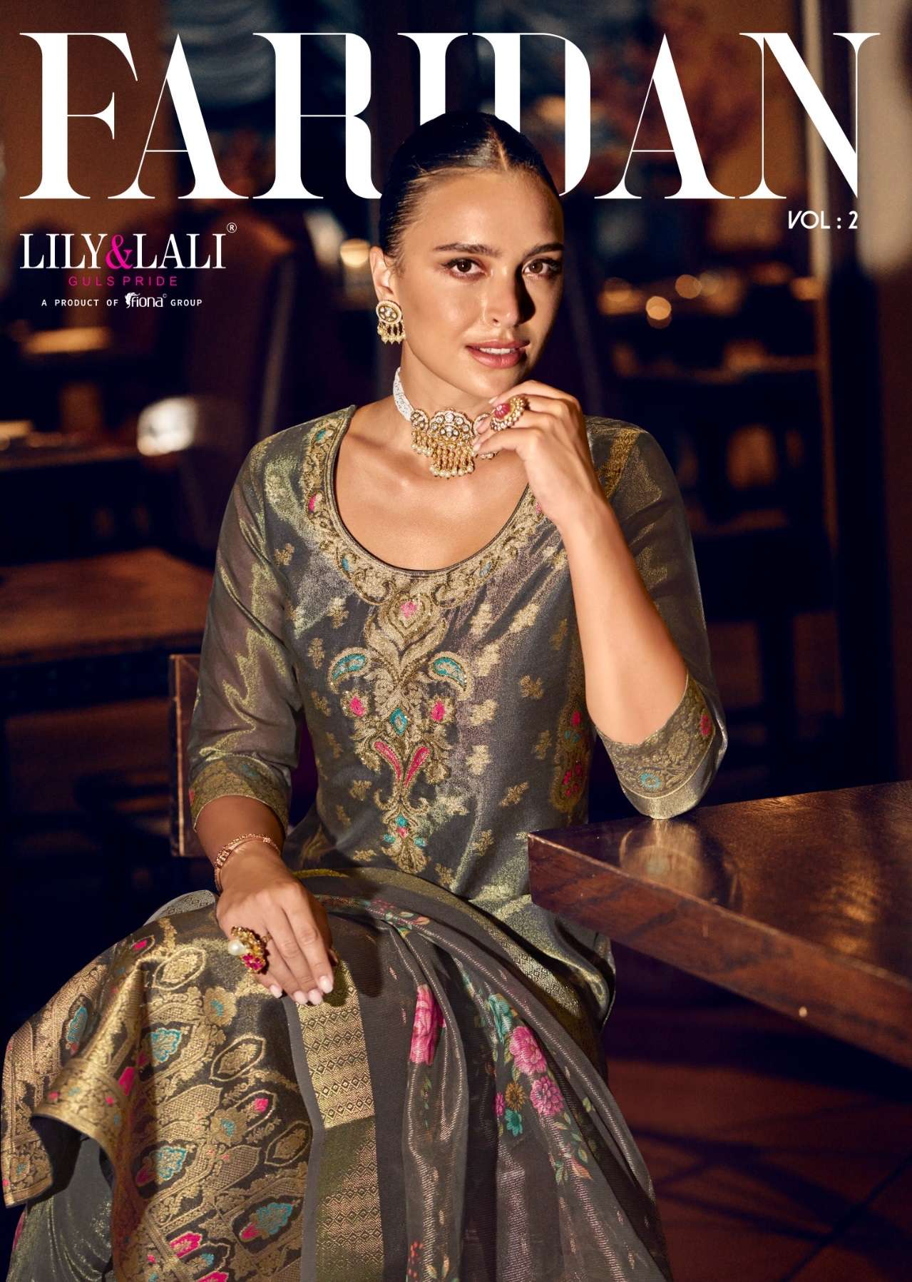 LILY & LALI FARIDAN VOL 2 SIMER JACQUARD KURTI CATLOG WHOLESALER 